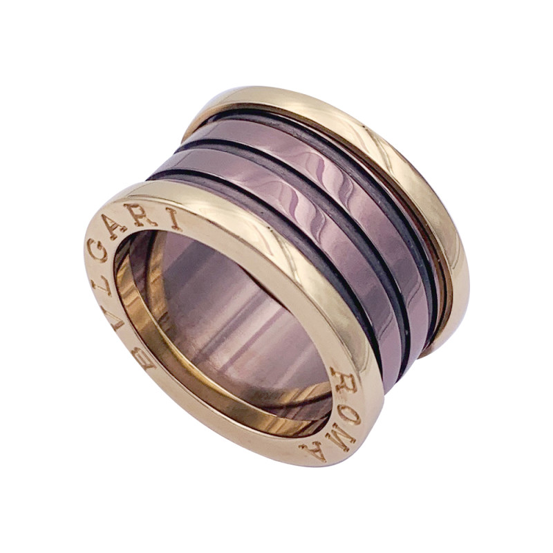Bulgari gold and cermet ring, "B.Zero1" collection.