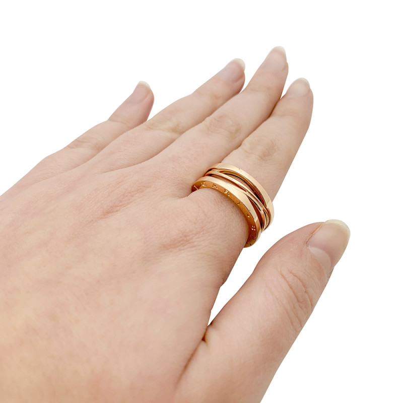 Bulgari gold ring, “B.Zero1 Zaha Hadid" ring.