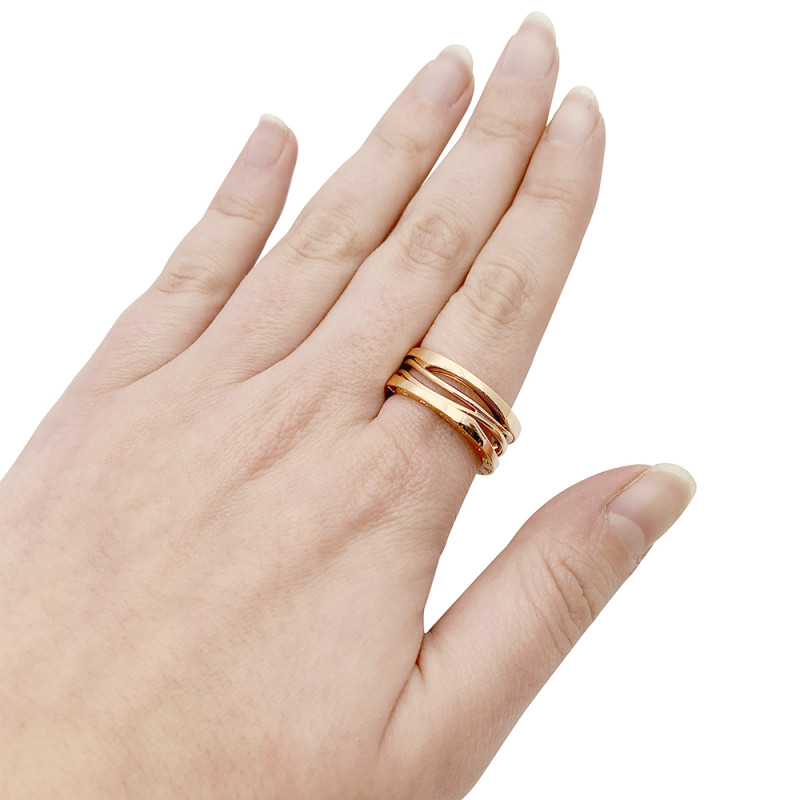 Bulgari gold ring, “B.Zero1 Zaha Hadid" ring.
