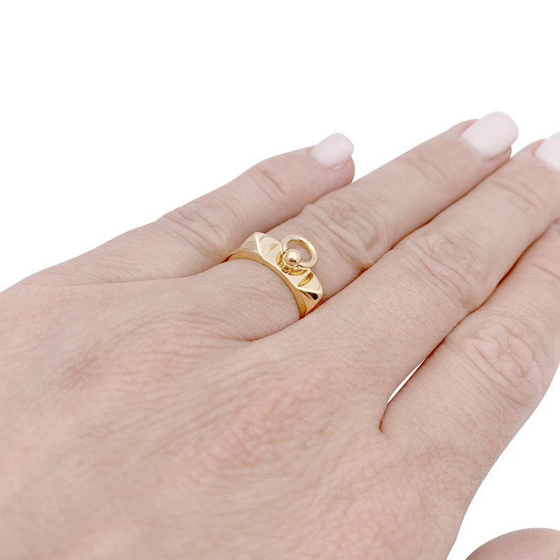 Hermès gold ring, "Collier de Chien", collection.
