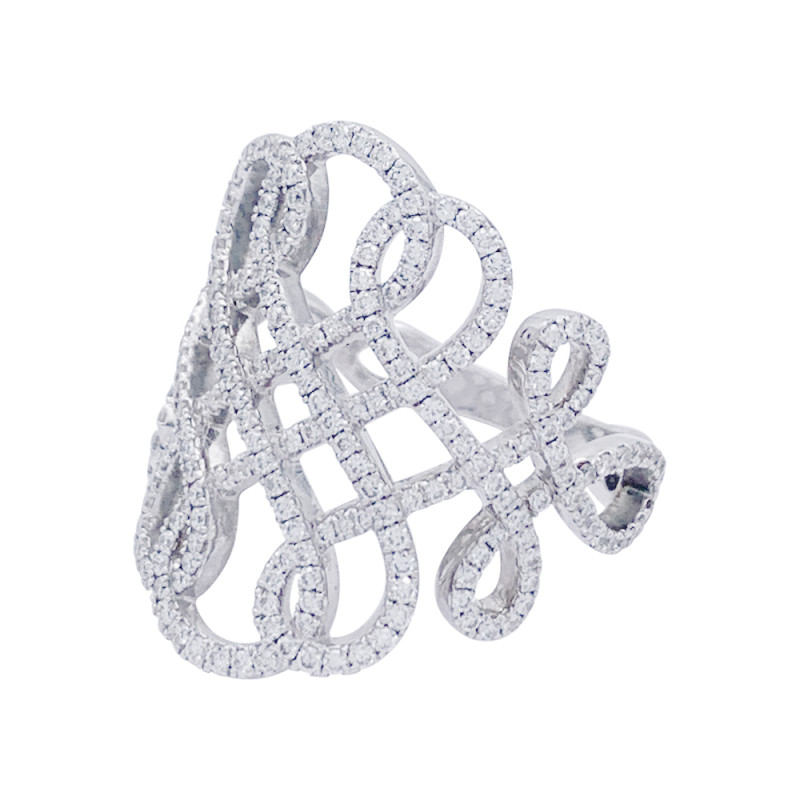 Messika white gold ring, "Promess" collection.