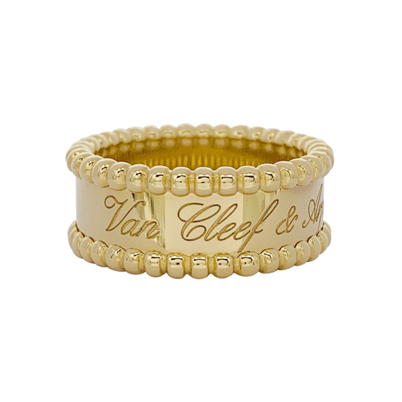 Van Cleef & Arpels gold ring, "Perlée signature" collection.