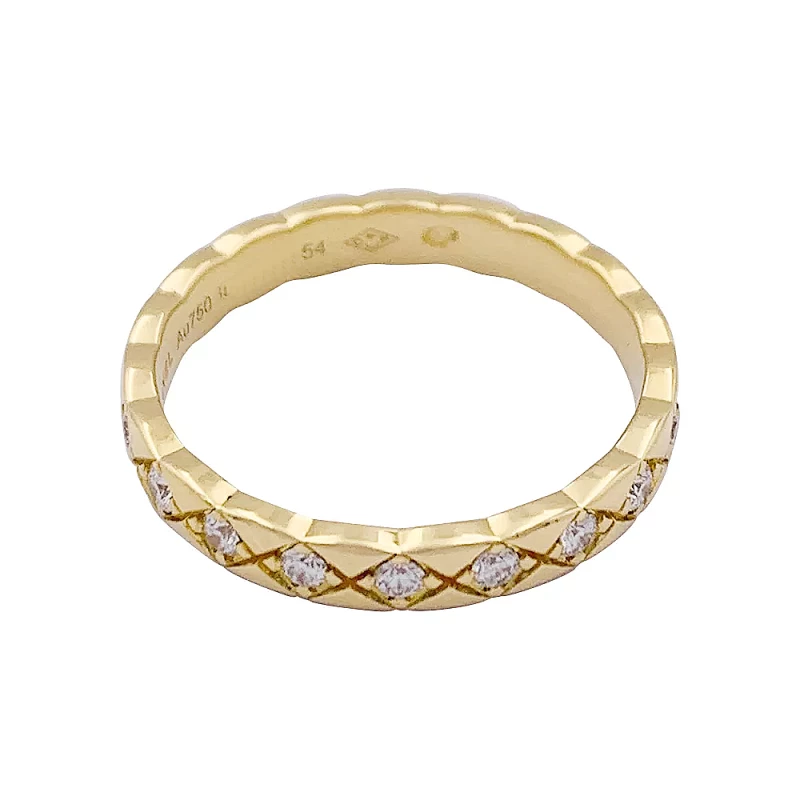 Chanel yellow gold and diamonds ring, "Coco Crush" collection.