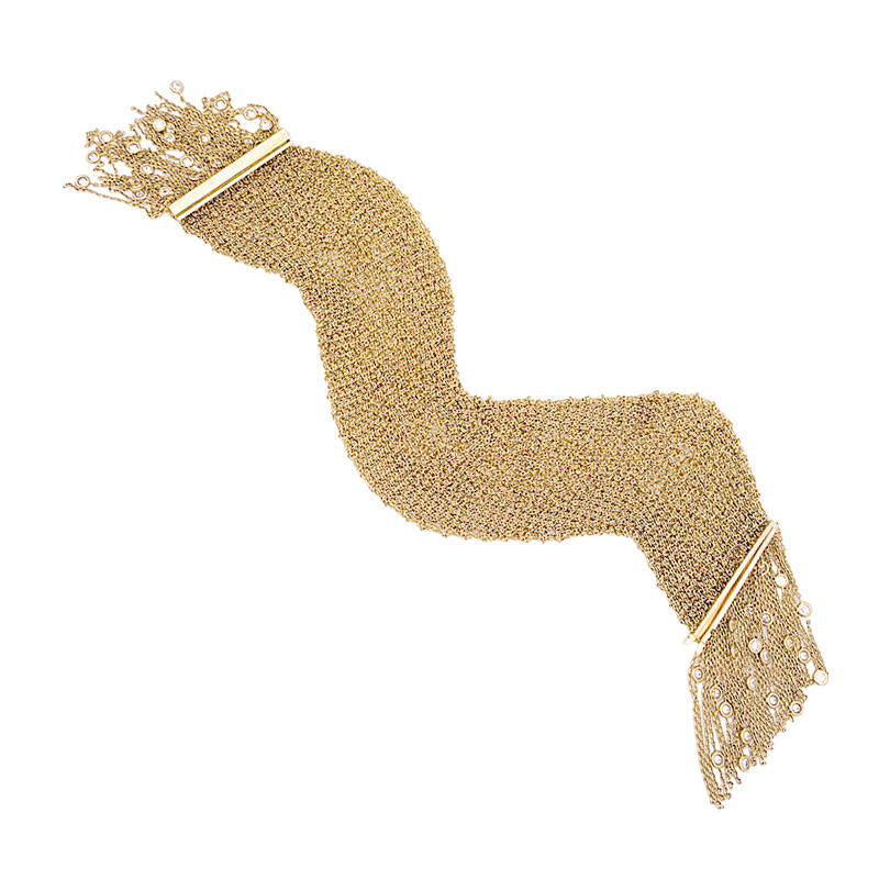 Boucheron gold and diamonds bracelet, "Delilah" collection.