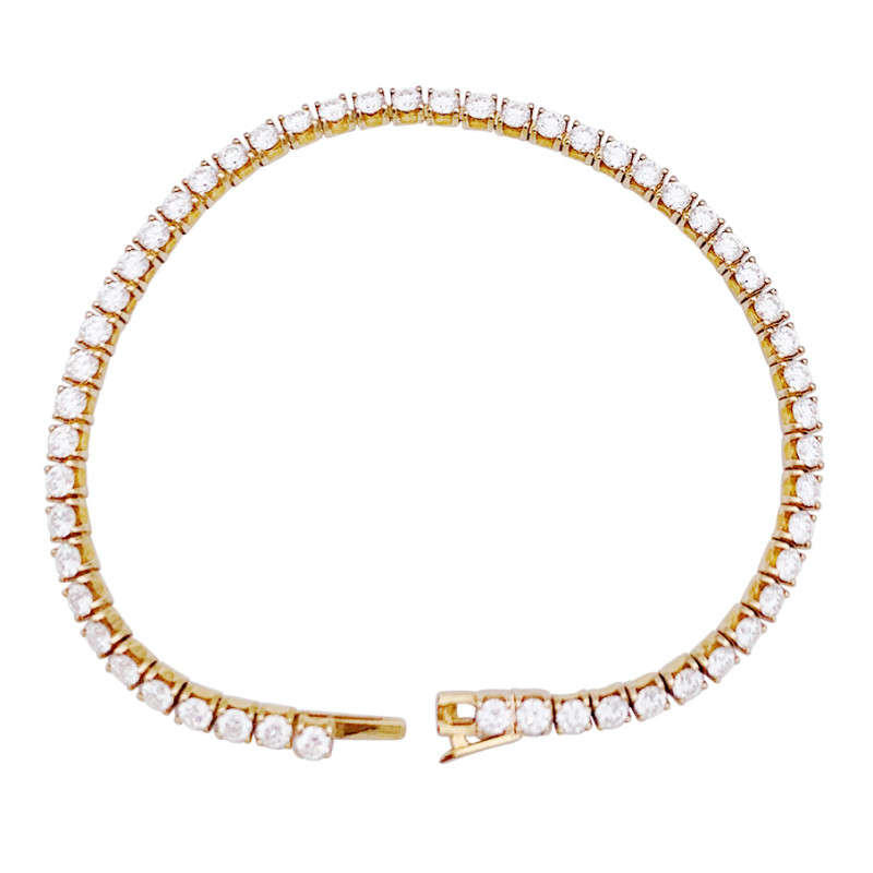 Bracelet Cartier, "Lignes Essentielles", or rose, diamants.