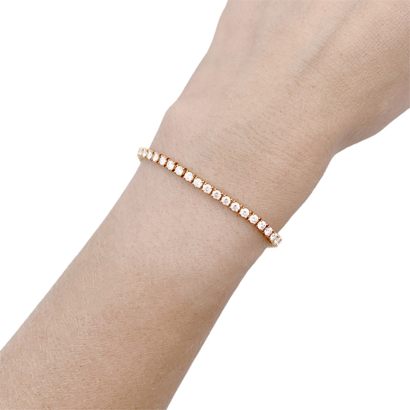 Cartier gold and diamonds bracelet, "Lignes Essentielles" collection.