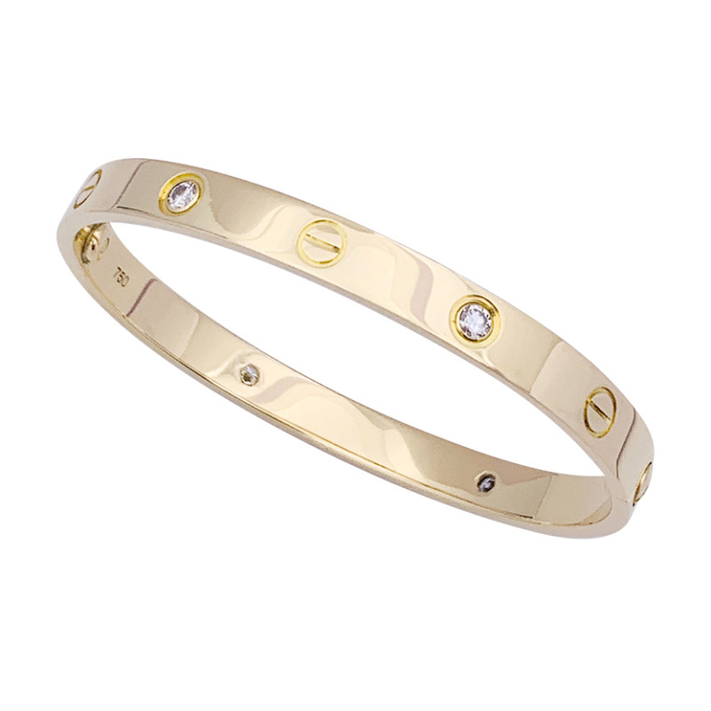 Cartier gold and diamonds bracelet,"Love" collection.