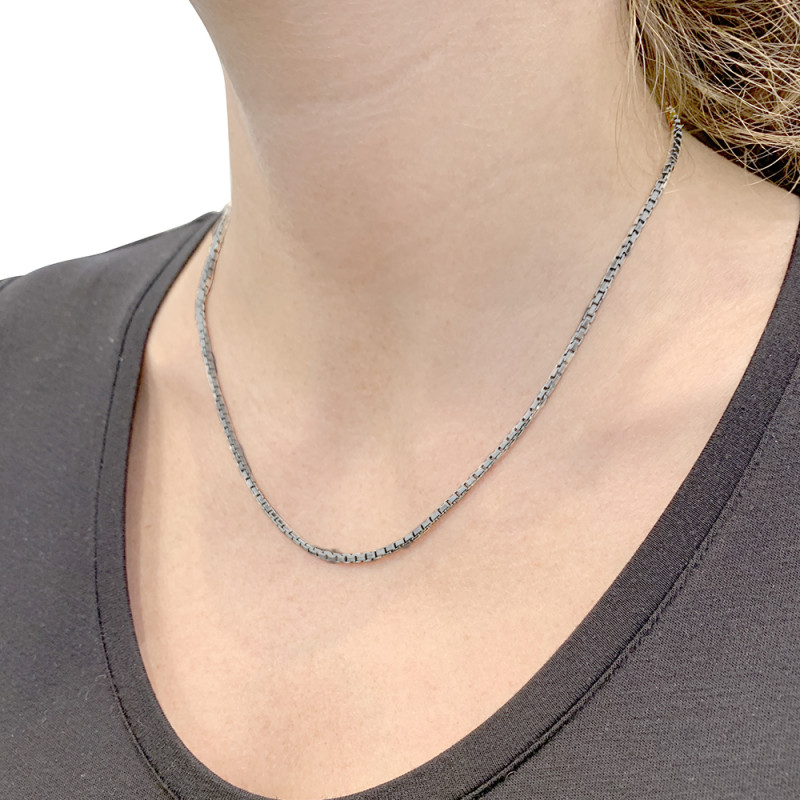 Cartier white gold gray rhodium plated necklace.