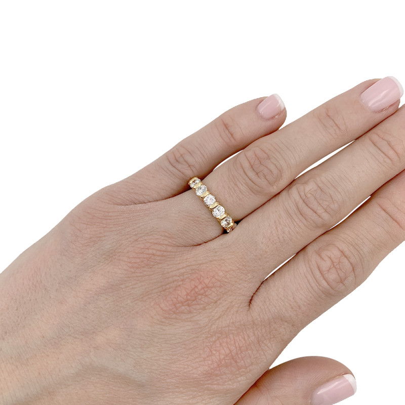 White gold and diamonds wedding ring.