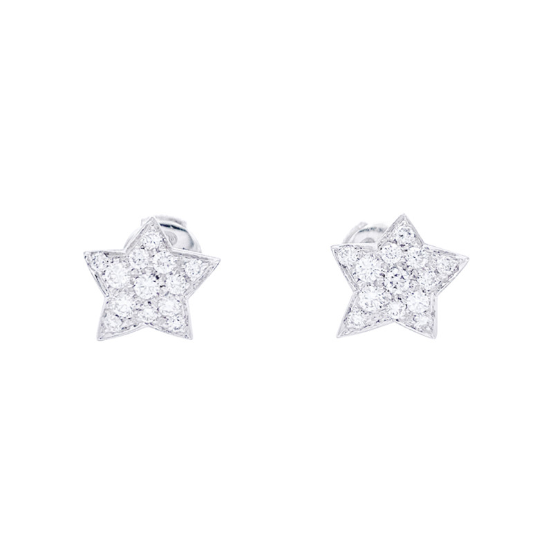 Chanel white gold and diamonds errings, Comète collection.