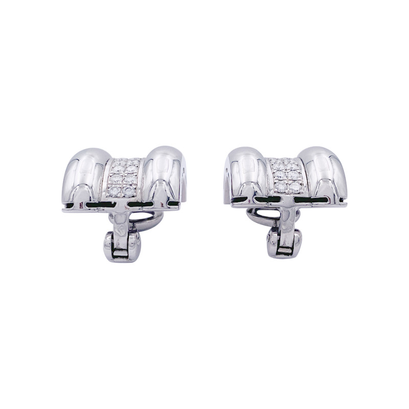 Chopard white gold earrings, "La Strada" collection.