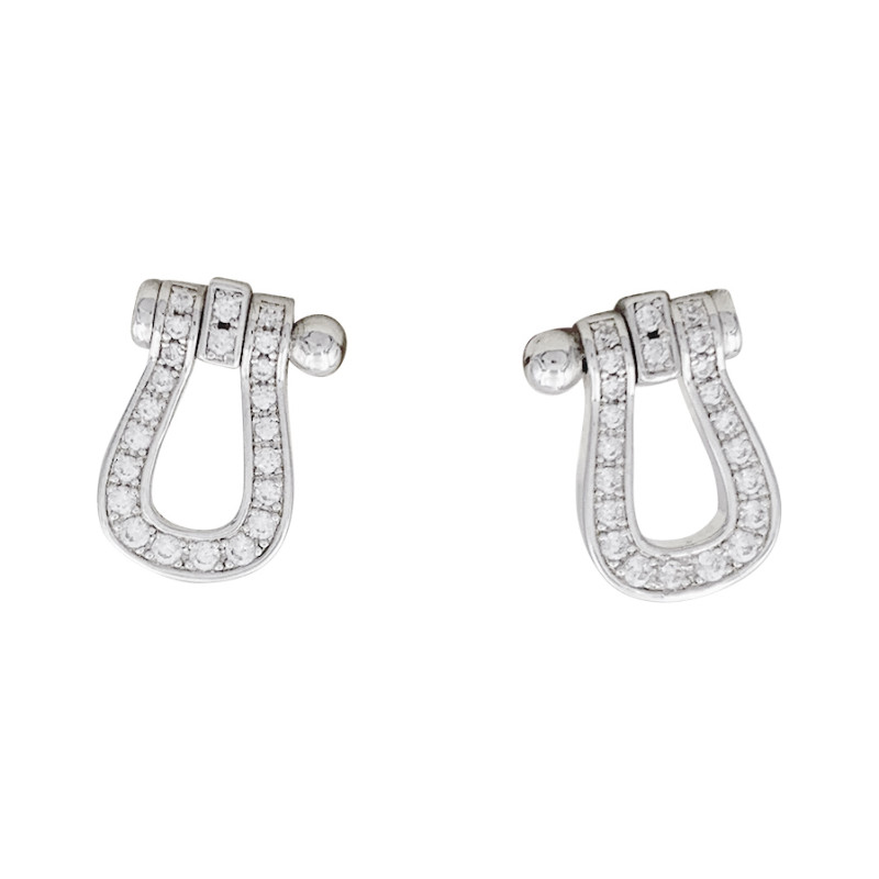 Fred gold and diamonds earrings, "Force 10" collection.