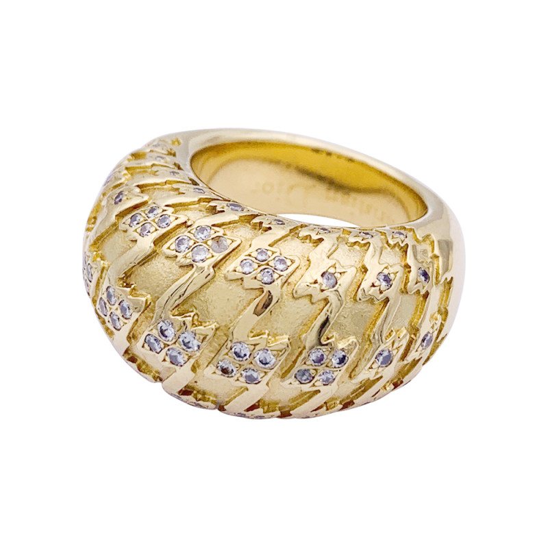 Bague Dior, "Poulette", or jaune, diamants.