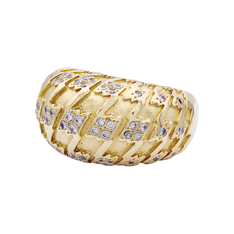 Bague Dior, "Poulette", or jaune, diamants.
