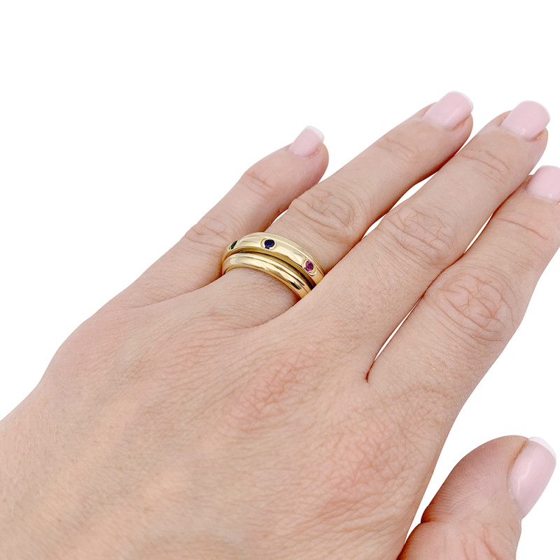 Aliança Piaget coleção Passion Ring com diamantes em ouro amarelo