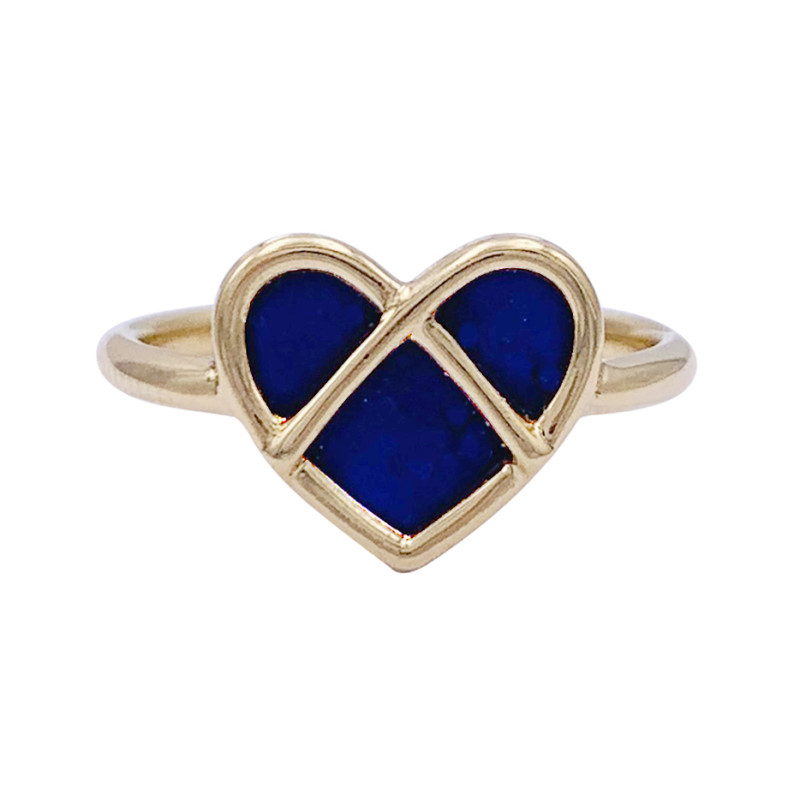 Poiray gold and lapis lazuli ring, "L'Attrape-coeur" collection.