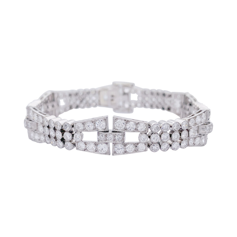 Bracelet Ligne Or blanc Diamant - Bijoux Seconde main, Occasion - Rivluxe