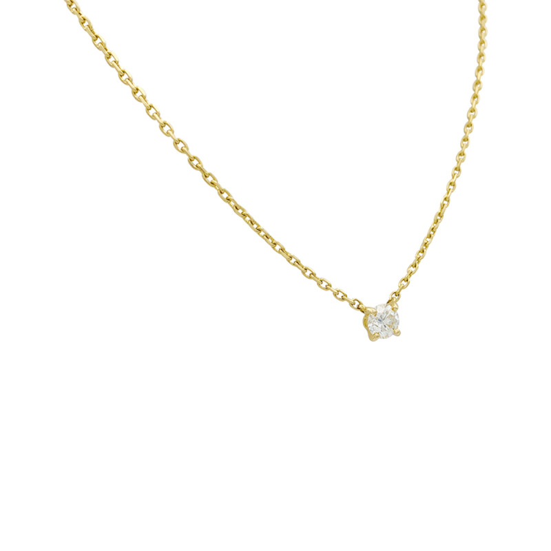 Collier solitaire Cartier, "1895", or jaune.
