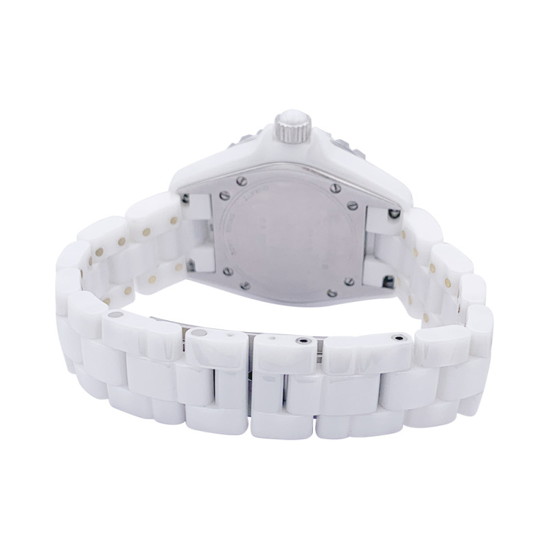 Chanel white ceramic watch, "J12" collection.