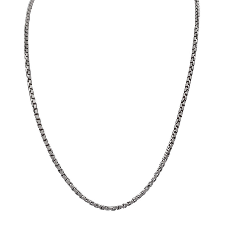 Cartier white gold gray rhodium plated necklace.