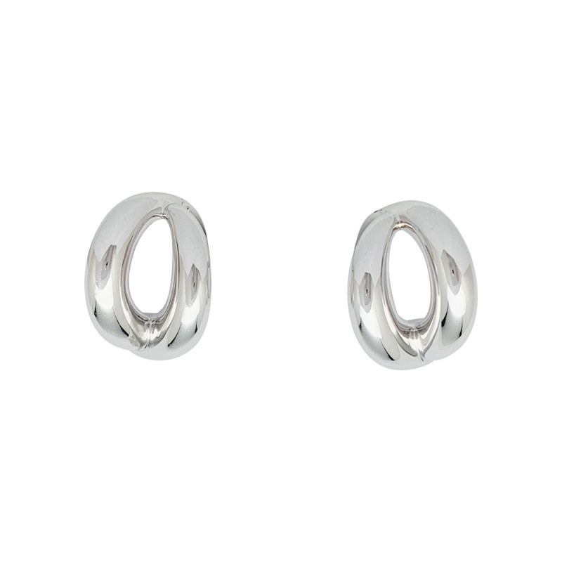 White gold Mauboussin earrings, "Twins" collection.