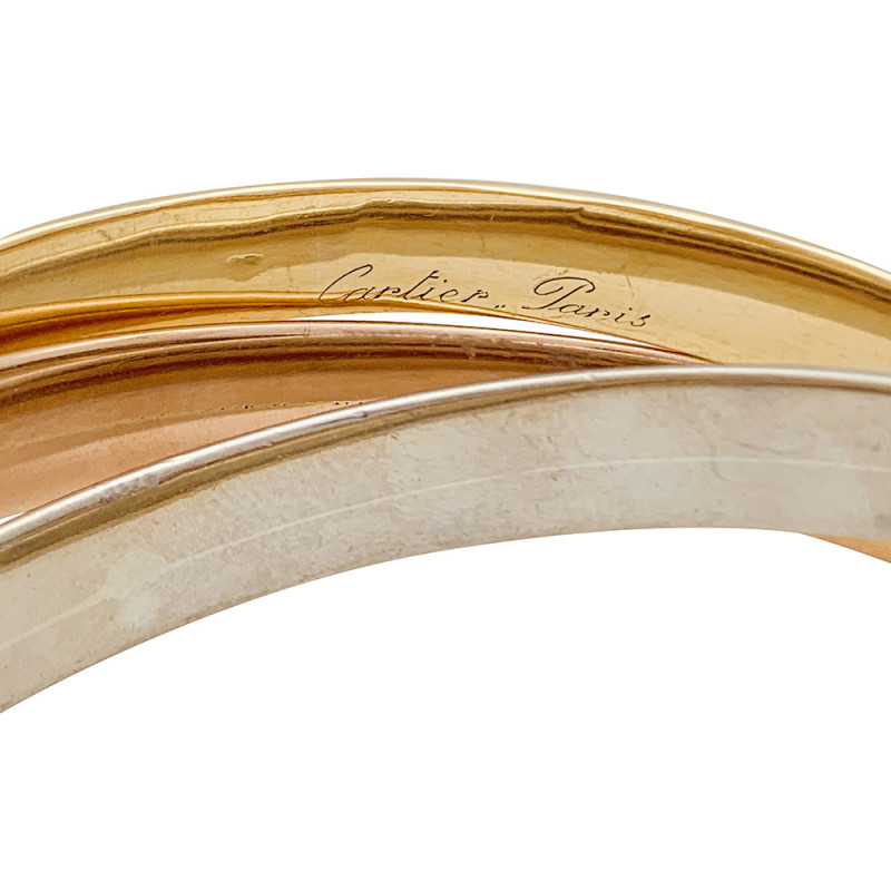 Cartier 18k Tri-Color Gold Trinity Black Cord Bracelet - Yoogi's Closet