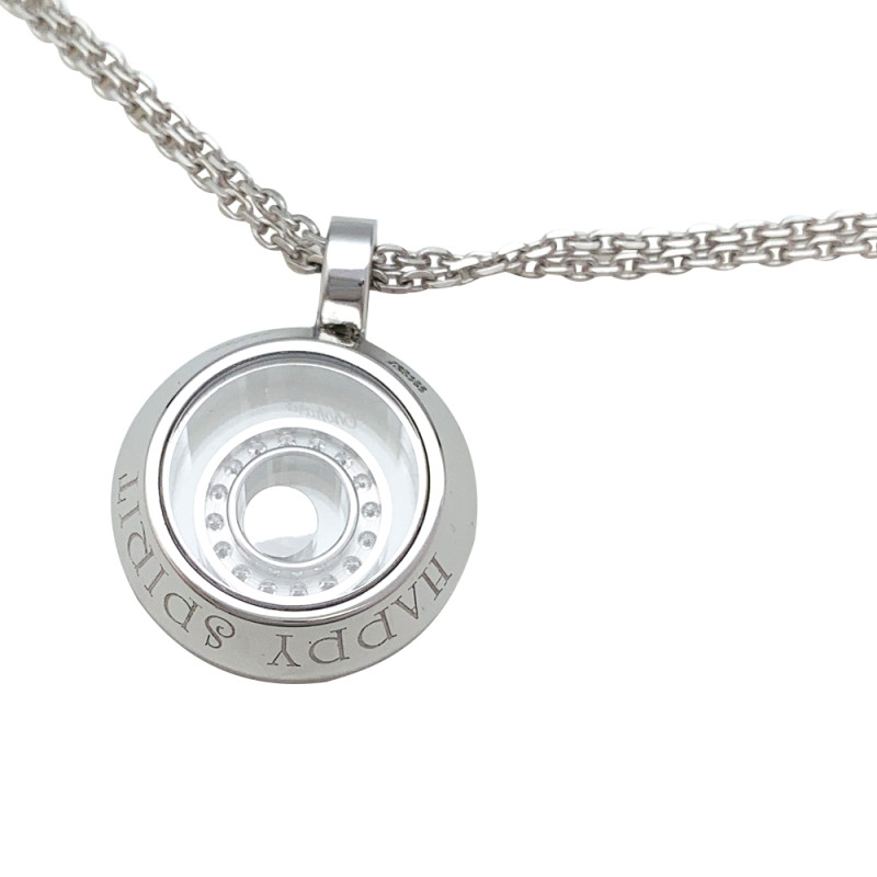 White gold Chopard chain and pendant 