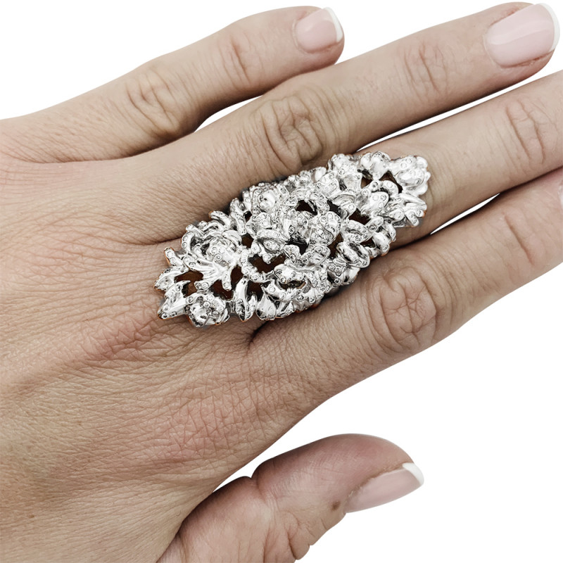 Repossi white gold and diamonds ring, "Nérée" collection.