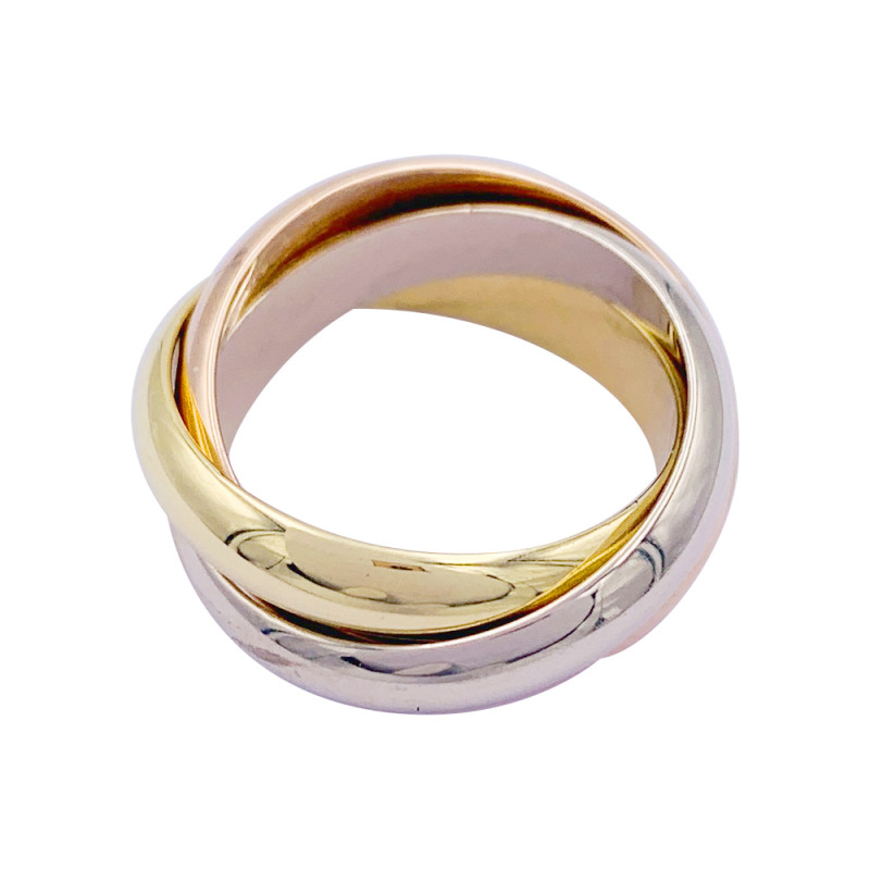 Cartier gold ring, "Trinity" collection.