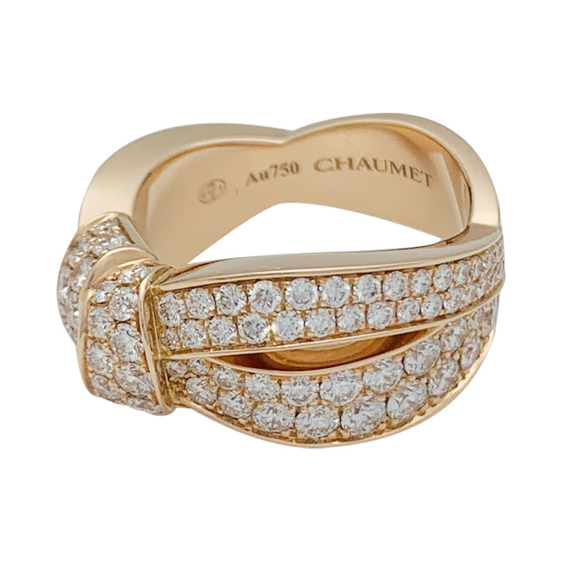 Chaumet rose gold and diamonds ring, "Liens Seduction" collection.