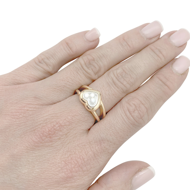 Chopard gold ring, "Happy Diamonds" collection.