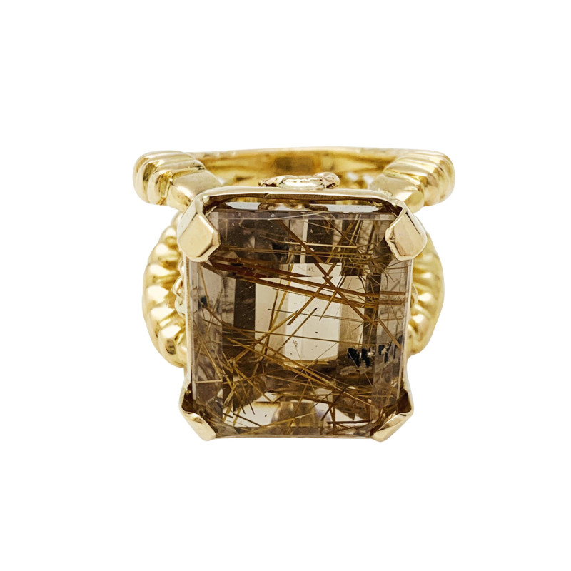Vintage gold and quartz ring.