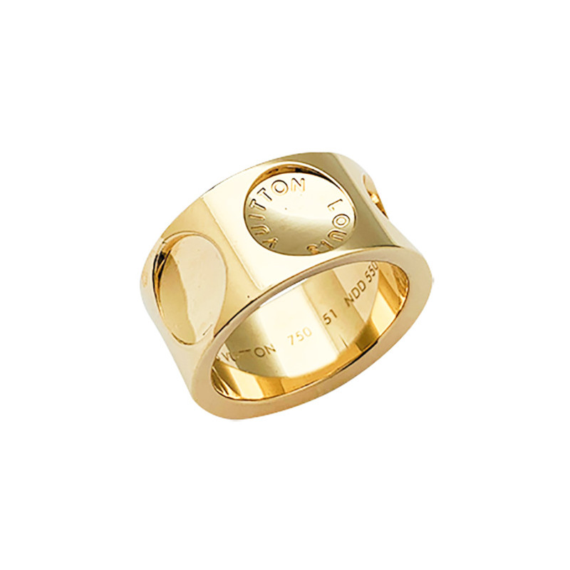 Yellow gold Louis Vuitton ring, Empreinte collection.