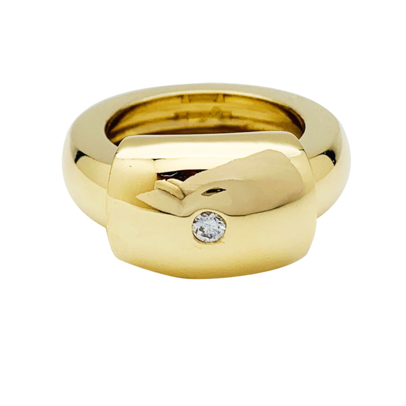 Aliança Piaget coleção Passion Ring com diamantes em ouro amarelo