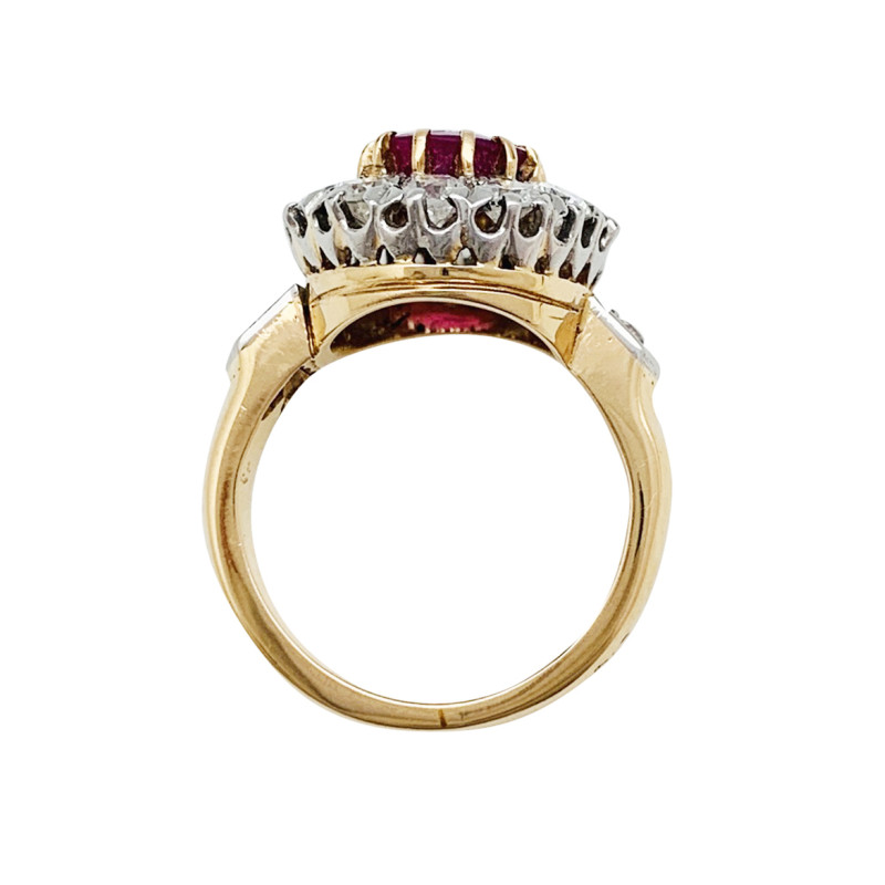 "Pompadour" ruby and diamonds ring.