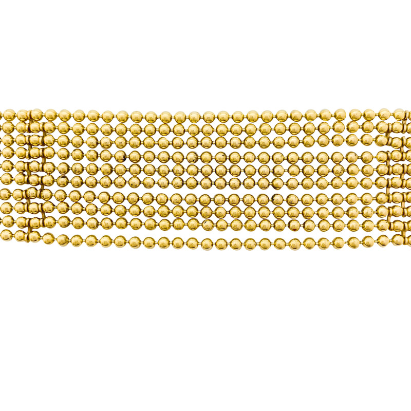 Yellow gold Cartier "Draperie" bracelet, 10 rows.