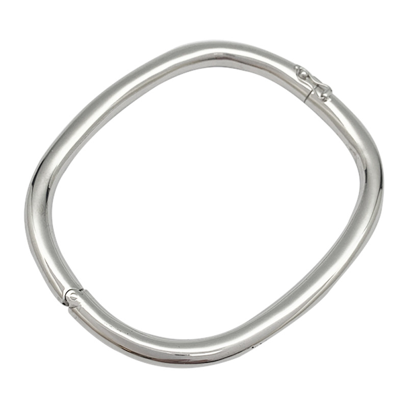 Bracelet Jonc Blanc Facetté Diamètre 65MM En Pure Céramique
