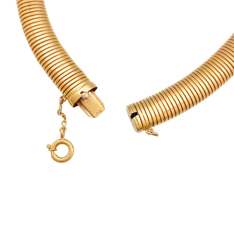Rose gold, "Tubogas", necklace.