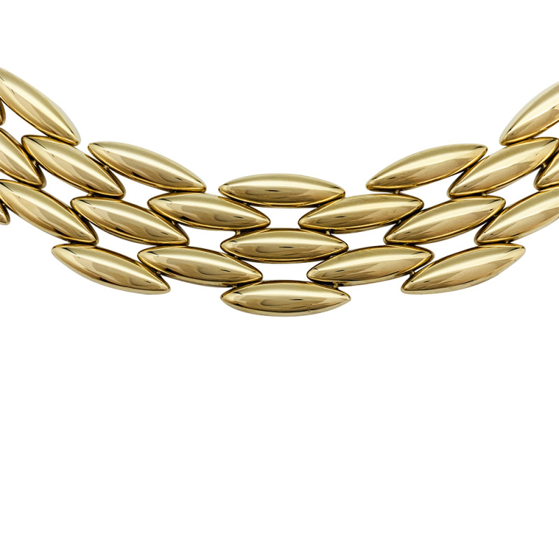 Yellow gold Cartier "Gentiane" necklace.