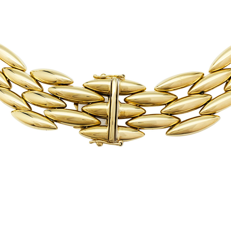 Yellow gold Cartier "Gentiane" necklace.