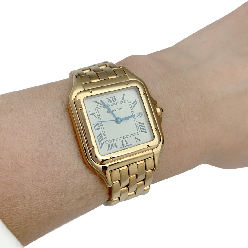Cartier yellow gold watch, "Panthère" collection.
