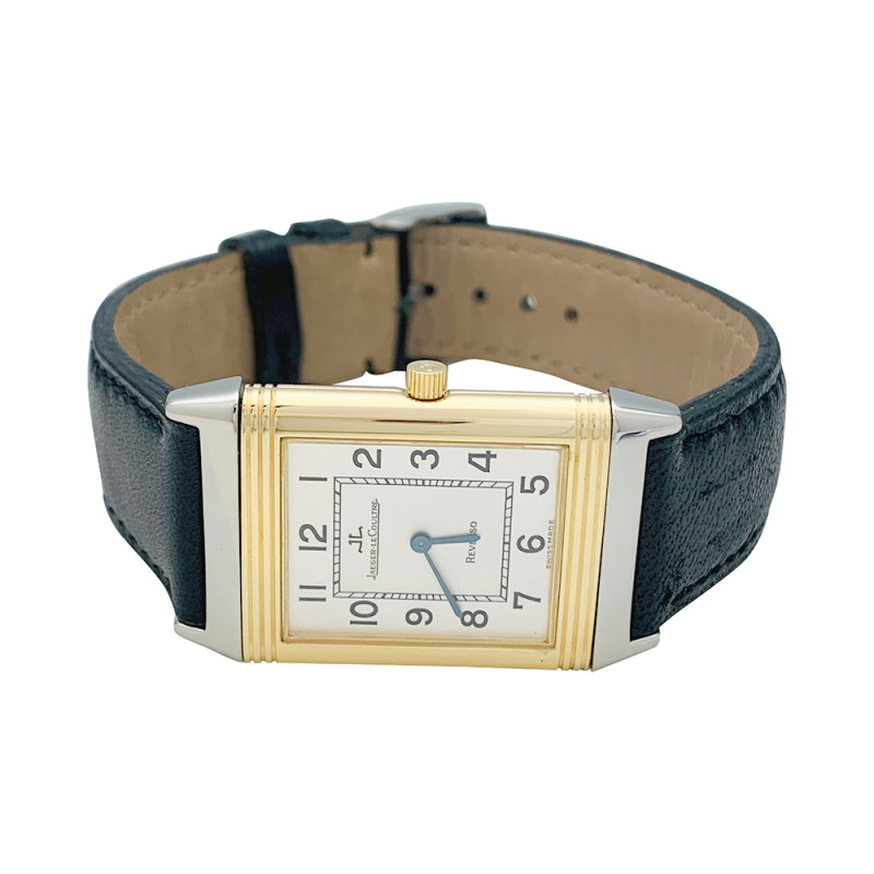 Jaeger Lecoultre gold and steel watch, "Reverso" collection.