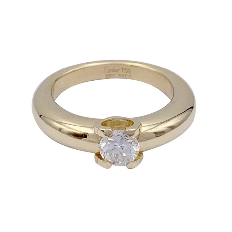 Cartier gold and diamond ring, "Louis Cartier" collection.