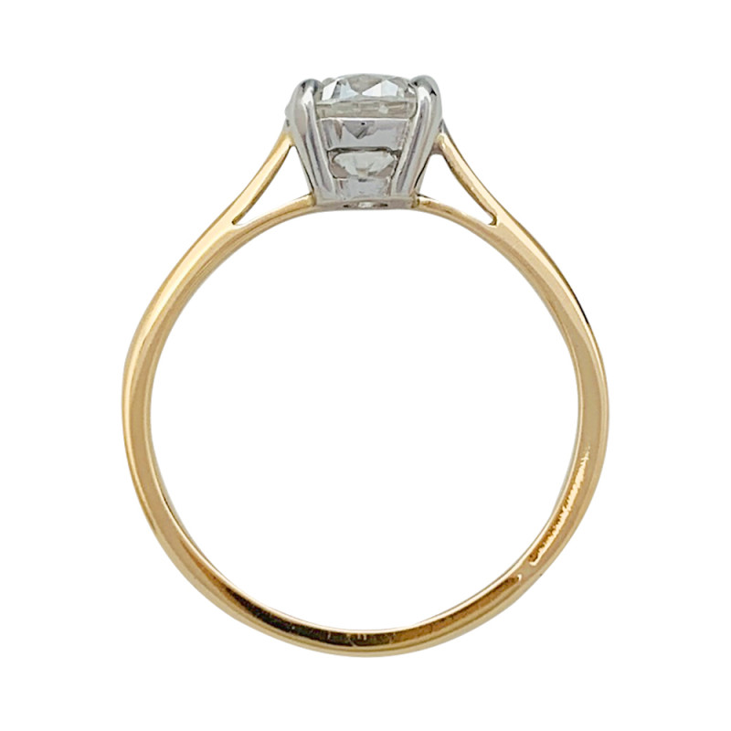 Two golds solitary diamond ring.