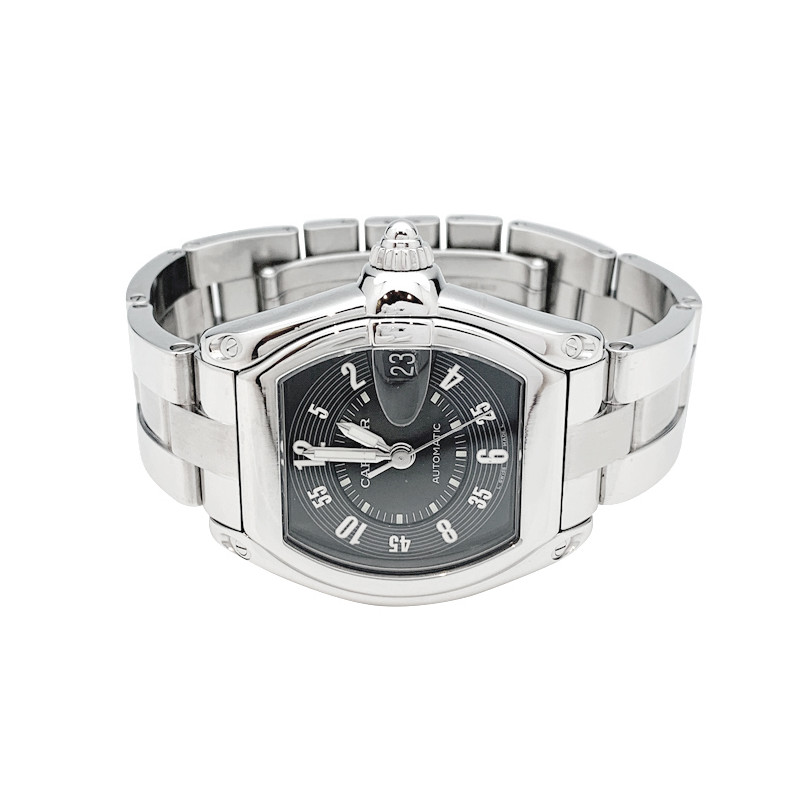 Stainless steel Cartier watch, "Roaster" collection.
